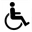 An icon of a wheelchair user.